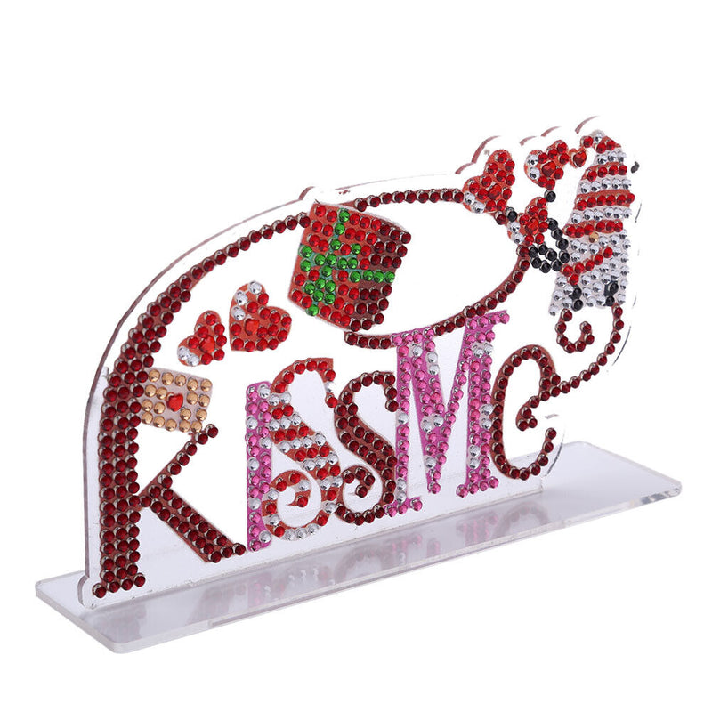 Valentines Day Desk Table Ornaments Crystal DIY Diamond Painting Kit Home Decor