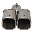 Universal Dual Exhaust Tail Pipe Muffler Tip 2.5 inch Inlet Bolt-on Square