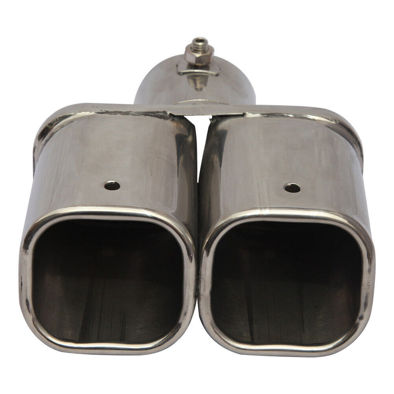 Universal Dual Exhaust Tail Pipe Muffler Tip 2.5 inch Inlet Bolt-on Square