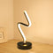 LED Spiral Shape Light Acrylic Table Lamp Bedroom Modern Decor (Warm UK) Newly