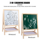 Children Drawing Painting Board Colorful Wood Bracket Double-Sided Folding