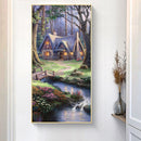 DIY Full Round Drill Drawing Diamond Painting Kit 5D Forest Hut Art Ornaments
