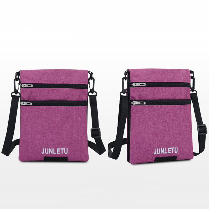 Waterproof Travel Shoulder Neck Bag Messenger Passport Holder (Rose Red)