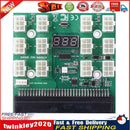 1200W PSU Breakout Board w/ LED Display 12 Ports PCIe 6 Pin for PS-2751-5Q Newly