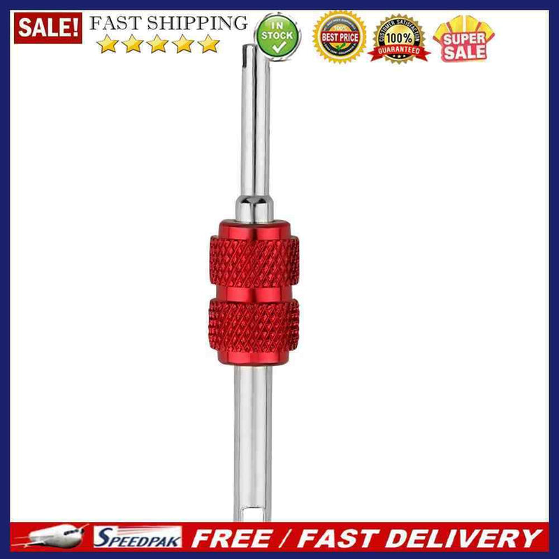 Aluminum Alloy Car A/C Air Conditioning Valve Core Remover Wrench (Red)