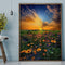 Flower Sunrise Drawing Frameless DIY Oil Paint by Numbers Canvas Home Decor