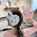 Cute Rabbit Hair Clips Hairpin Women Corduroy Wash Face Hairgrips (Blue)