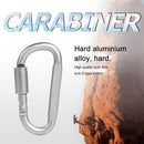 1pc Camping Climbing Carabiner 8cm D-shaped with Nut Hanging Buckle (Grey) Newly