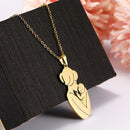 Family Jewelry Mother's Day Stainless Steel Chain Pendant Necklace Mom and Baby