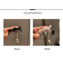 Long Trendy Rhinestone Elegant Jewelry Pendant Bow Earring