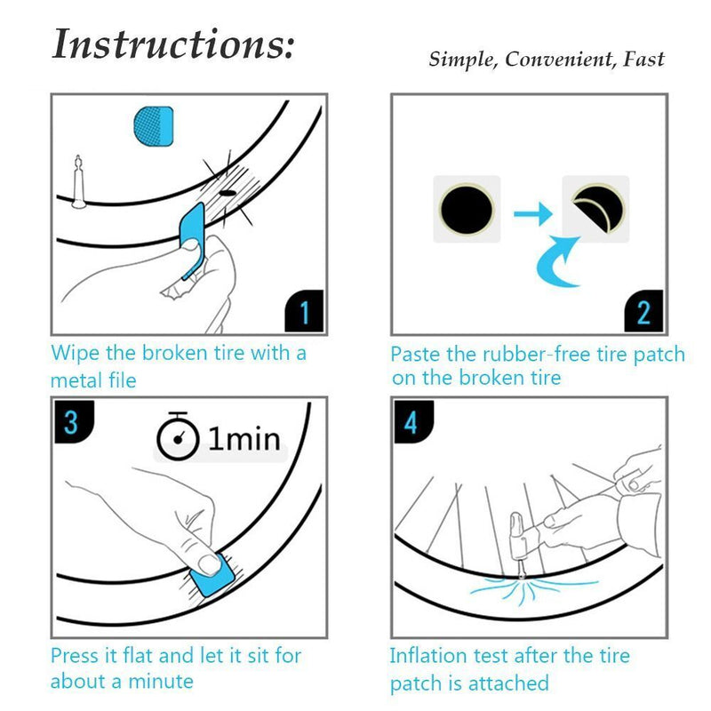 Drying Puncture Fast Repair Bicycle Fix Tools Bike Tyre Inner Tire Patches