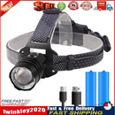 XHP160 LED Headlamp Head Torch IPX4 Waterproof Headlight (with Battery) Newly