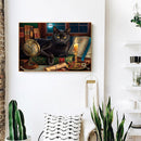 Cat Frameless Oil Paint by Numbers Kit Coloring on Canvas Handpainted Handicr