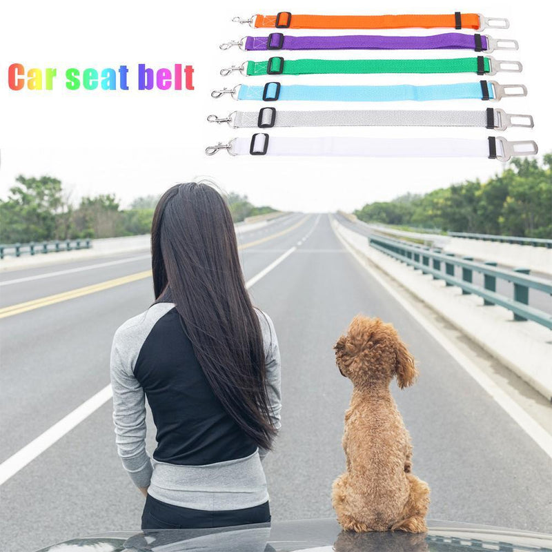 Car Pet Dog Seat Belt Puppy Safety Seatbelt Dog Harness Lead Clip (Purple)