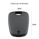 2 Buttons Remote Auto Car Key Fob Auto Case Blank Key Shell for Peugeot 206