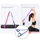 Yoga Mat Strap Belt Adjustable Shoulder Fitness Carrying Bel (Blue Flower)