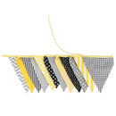 INS Nordic Cotton Fabric Flags Yellow Gray Pennant Party Wedding Supplies Newly