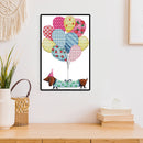 2 Strands Puppy Balloons Partial Embroidery Stamped Cross Stitch Home Decor G