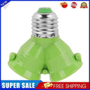10pcs E27 to 2E27 Lamp Holder Converter Adapter Bulb Base(Green)