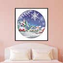 DIY 11CT Cross Stitch Stamped Winter Scenery Needlework Kit 35x35cm (5256) Newly