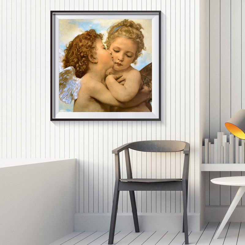 5D DIY Full Round Drill Diamond Painting Angel Kiss Mosaic Rhinestone Draw Newly