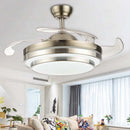 Reversible Blades 3 Speed Modern White Ceiling Fan Light with Light & Beech