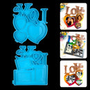 Photo Frame Mold - 2 Pieces DIY Making Photo Frame Kit - Love Heart (Blue) Newly