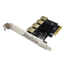 PCI-E 1to 4 PCI Express Riser Card Adapter 4 USB Port Extender Expansion Card