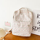 #A Floral Backpack Large Capacity Flower Prints Student Girls Travel School Bag