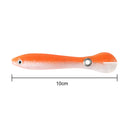 5pcs Artificial Soft Loach Fishing Lures + 5pcs Barbed Jig Hooks (Orange) Newly