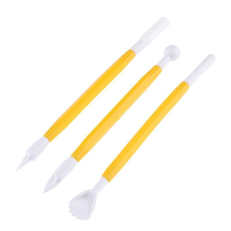 8PC/Set Embossing Double Head Plastic Ceramic Sculpture Clay Tools Fondant Kitchen