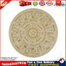 Wooden Divination Pendulum Board w/ Stars Moon Carved Coaster (Pink 15cm) Newly