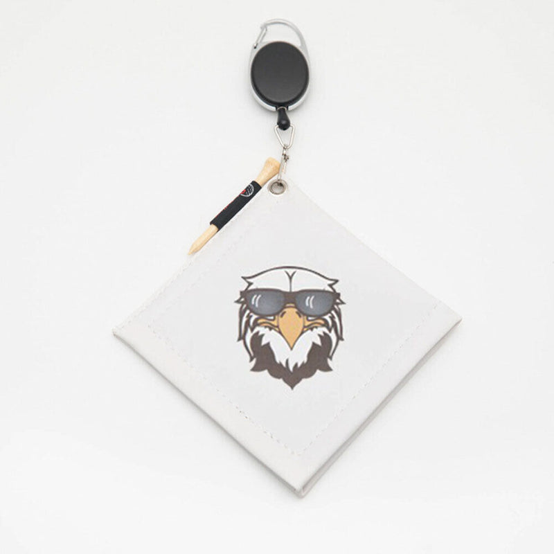 Golf Ball Cleaning Towel Sports Golf Club Head Wiping Cloth Cleaner (White)