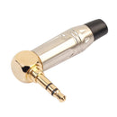 3.5mm Stereo Right Angle Male Plug Audio Headphone Soldering Connector Newly