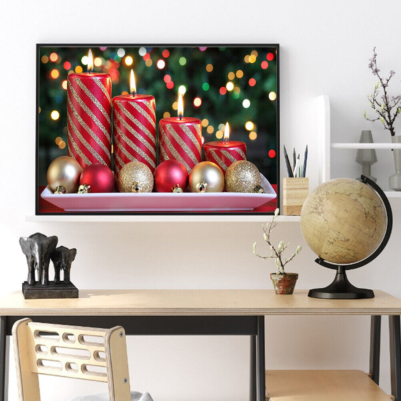 5D Diamond Painting DIY Christmas Full Round Drill Fixed Xmas Home Decorations