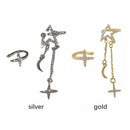 Simple Bright Stars Women Clip Earrings Tassels No Piercing Fashion Jewelry