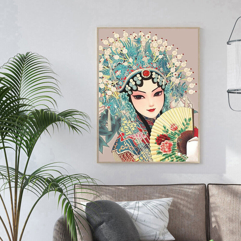Chinese Opera DIY Diamond Painting Special Shaped 5D Handwork Wall Picture