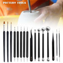 Handcraft Sculpture Pottery DIY Ceramic Tool Clay Tool Point Drill Pen Tweezers