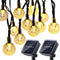 7m 30LED Crystal Balls Solar Light Waterproof Outdoor Lamps (Warm White) Newly