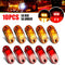 Waterproof Truck Trailer LED Lights Front Rear Side Marker 2.5" Indicators