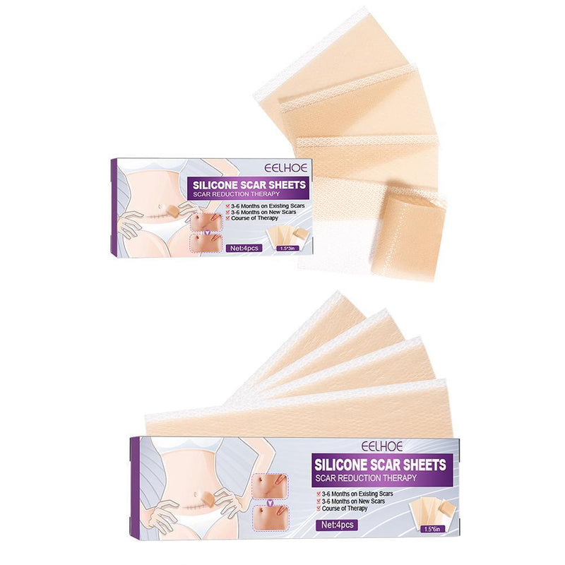 4pcs Silicone Scar Sheets Gel Strips Patch Adhesive Scar Removes (150mm)