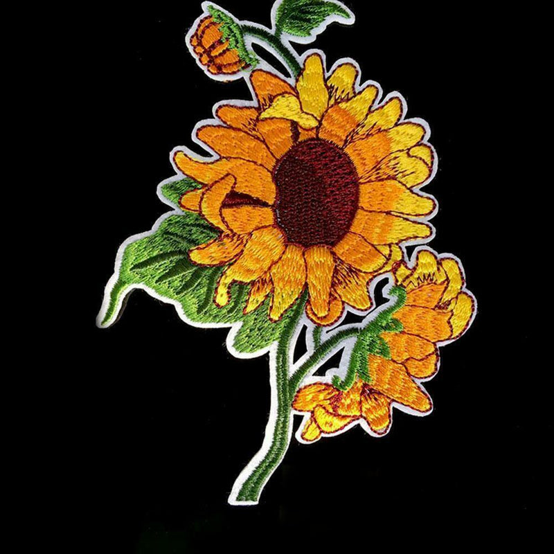 Sunflower Patch Cloth Bag Stickerei Applique Aufkleber Abzeichen-Patches N C9G8