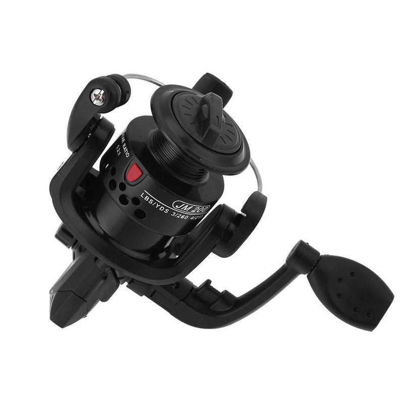 Metal Spinning Fishing Reel High Speed G-Ratio 5.2:1 Without Line (Black)