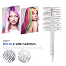 Double Sided Big Tooth Comb Fish Bone Shape Hair Dyeing Sectioning Comb Brush