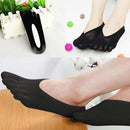 1 Pair Women Five Toe Socks, Invisible Sweat Absorbing Deodorizing Short Socks