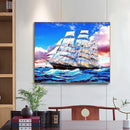 Paint By Numbers Kit DIY Sailboat At Sea Hand Painted on Canvas Oil Art Craft
