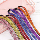 Rhinestone Retractable Card Holder Lanyard Necklace Hanging Rope Neck Strap