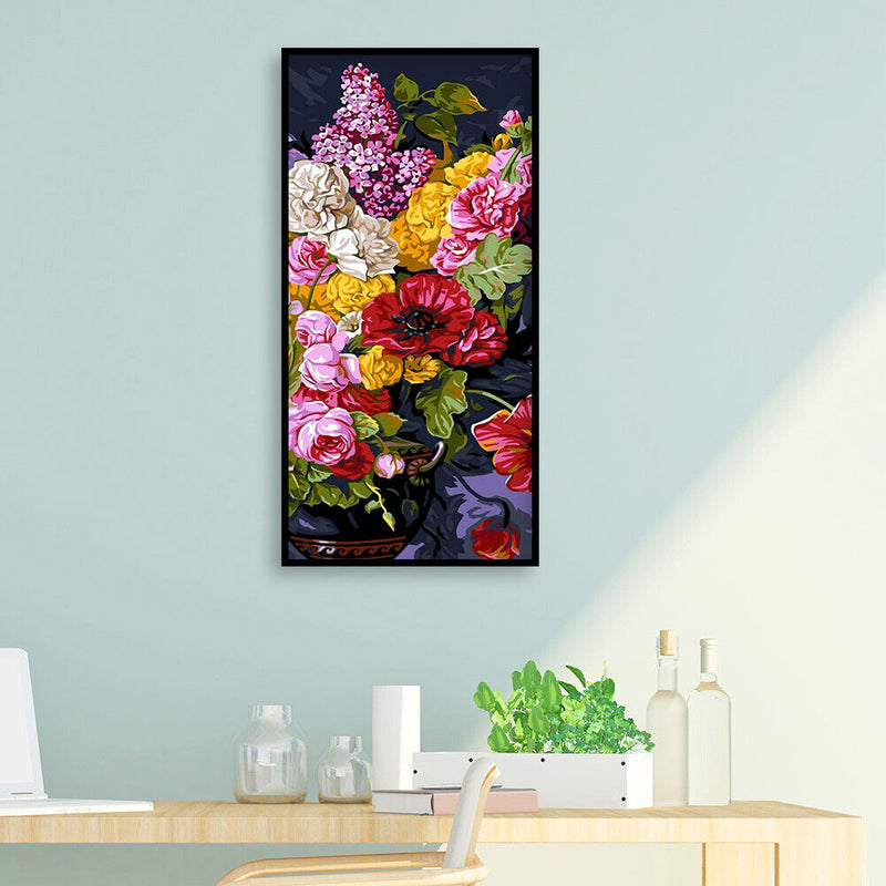 5D DIY Full Round Drill Rhinestone Diamond Painting Landscape Flower Home Mos