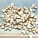Rustic 4 Sizes Wooden Love Heart Wedding Decor Table Scatter Crafts Accessories