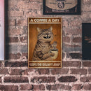 Coffee Cat Retro Metal Plate Tin Sign for Bar Pub Club Cafe Wall Art Iron Paints